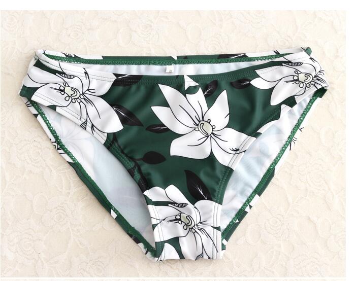 Retro Green Three-Piece Swimsuit Set