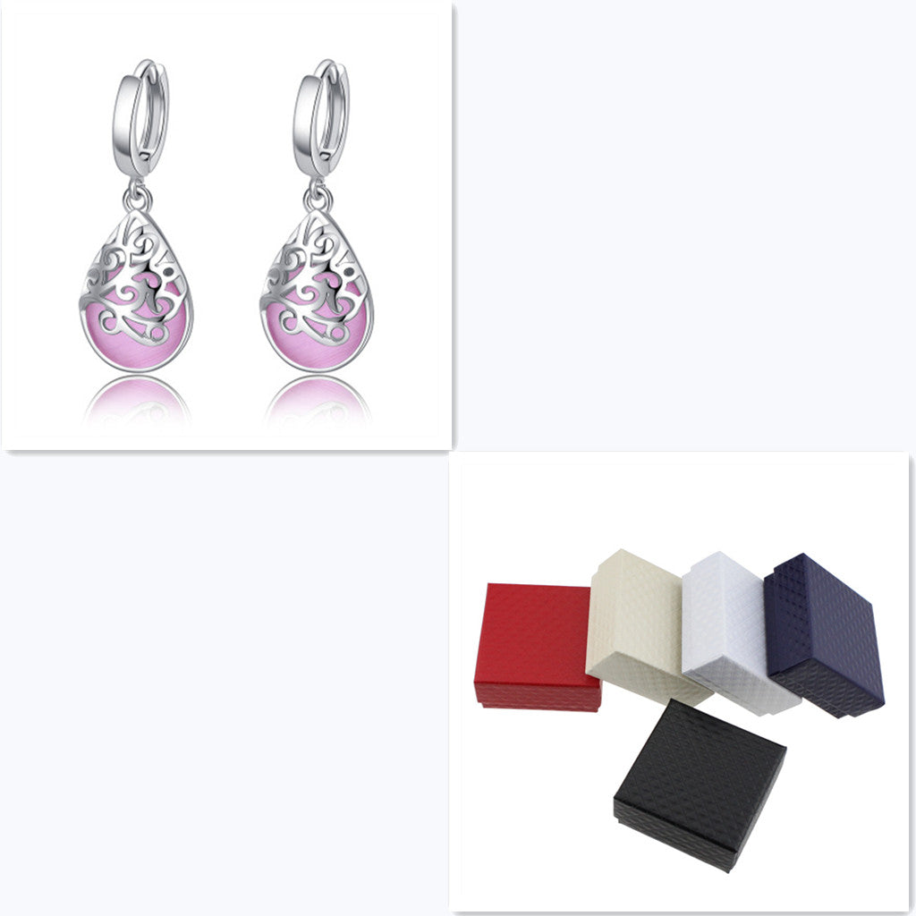 Moonlight Cat Eye Earrings in Luxury Gift Box
