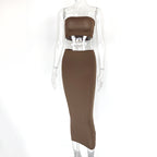 2022 Women's Street Style Sexy Crop Top Two-Piece Set