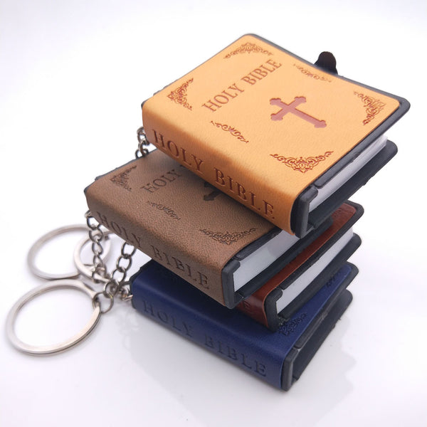 Llavero de Biblia de Cuero Mini