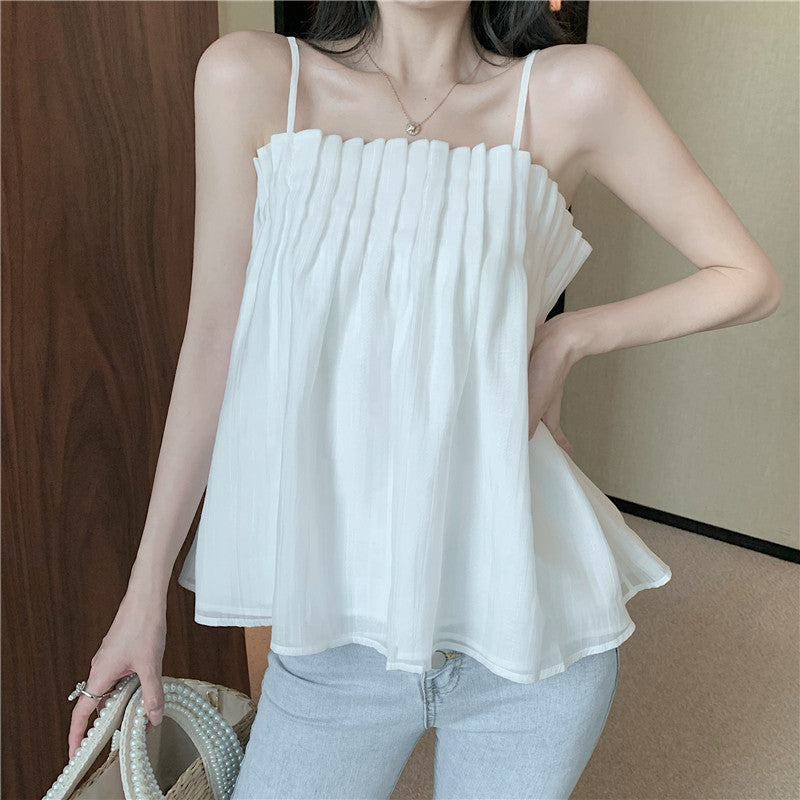 Spring Off-Shoulder Sleeveless Crop Top for Women