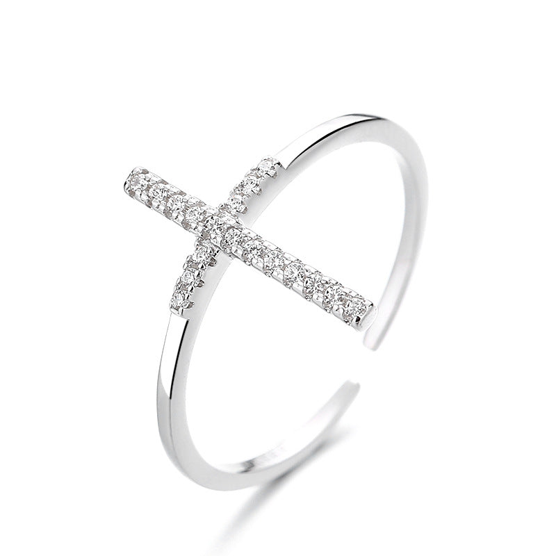 Simple Cross Open Ring in Design
