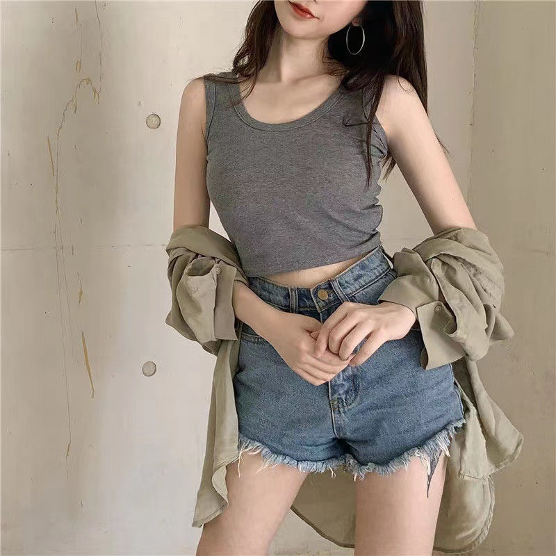 Summer Crop Top Sexy Sleeveless Yoga Tank for Women