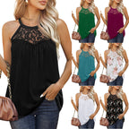 Women's Loose Fit Summer Lace Halter Tank Tops