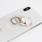 Creative Cartoon Husky Dog Bone Phone Case with Ring Stand