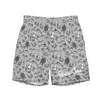 Men's Sea Creature Print Swim Trunks