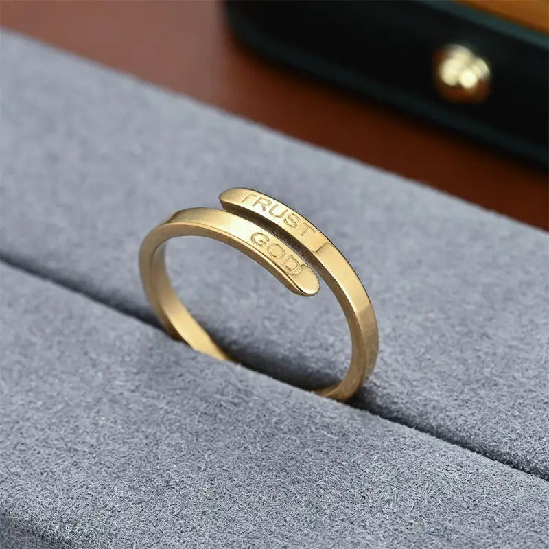 TRUST GOD Ring | Christian Jewelry