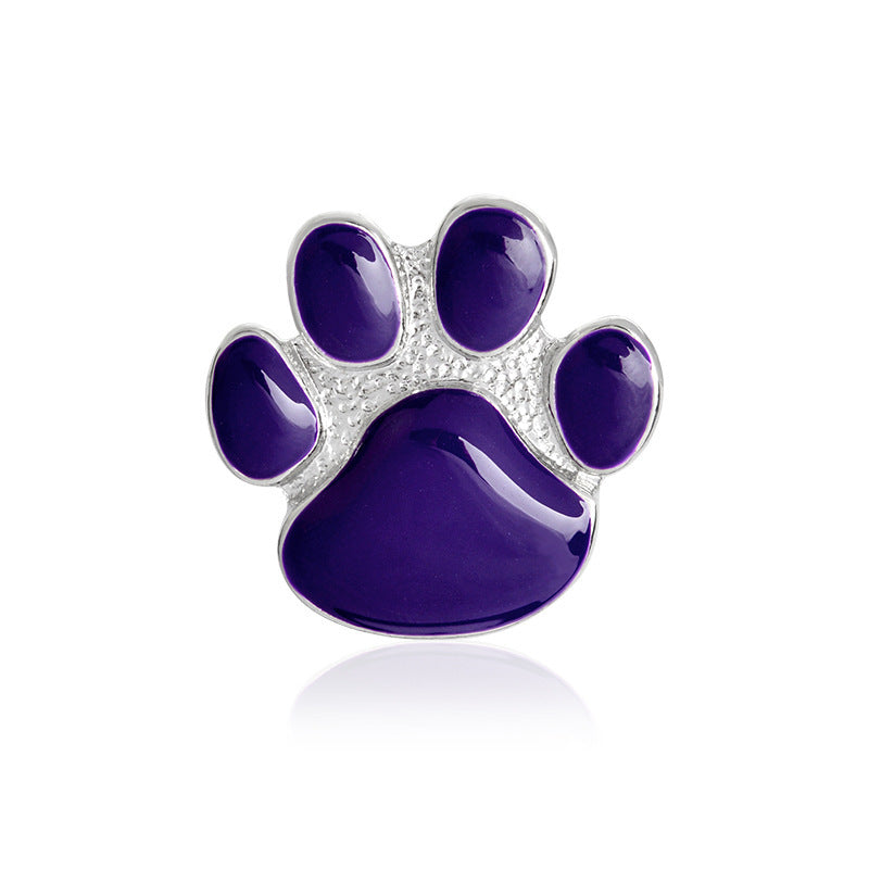 Cute Cartoon Dog and Cat Paw Brooch Pin in Alloy