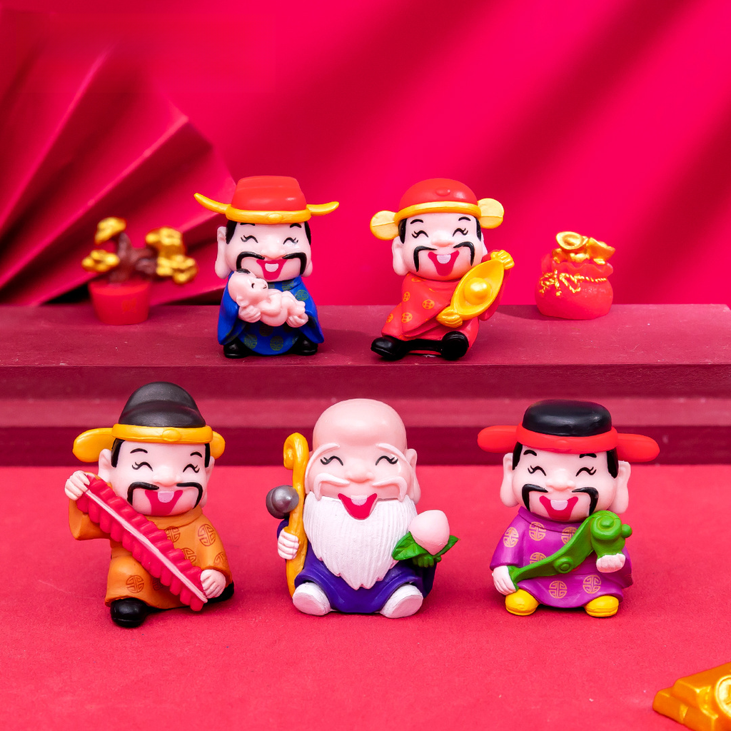 DIY Miniature New Year Fortune God Decoration Accessory | Home Decor