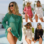 Crochet Hollow-Out Knit Beach Cover-Up