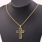 Cross Jesus Pendant Necklace - Christian Faith Jewelry