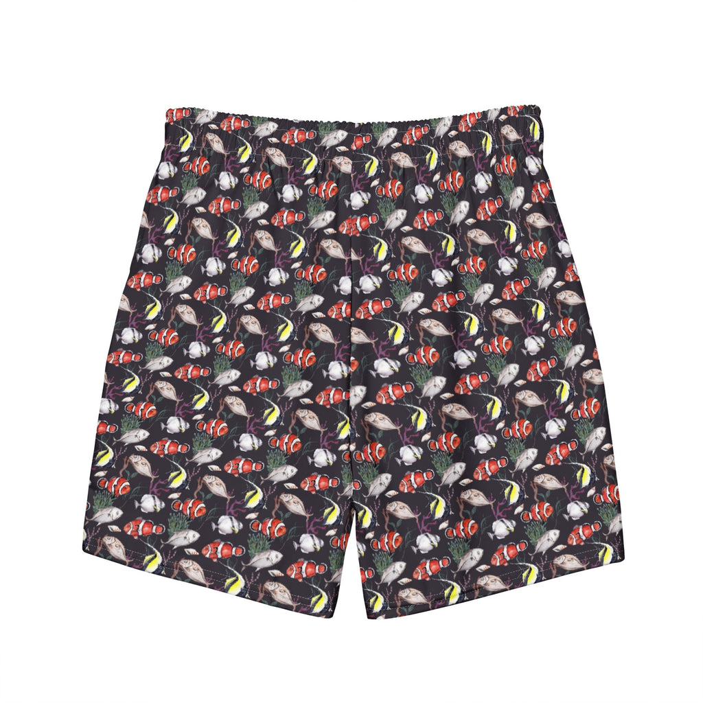 Men's Tropical Reef Print Swim Trunks