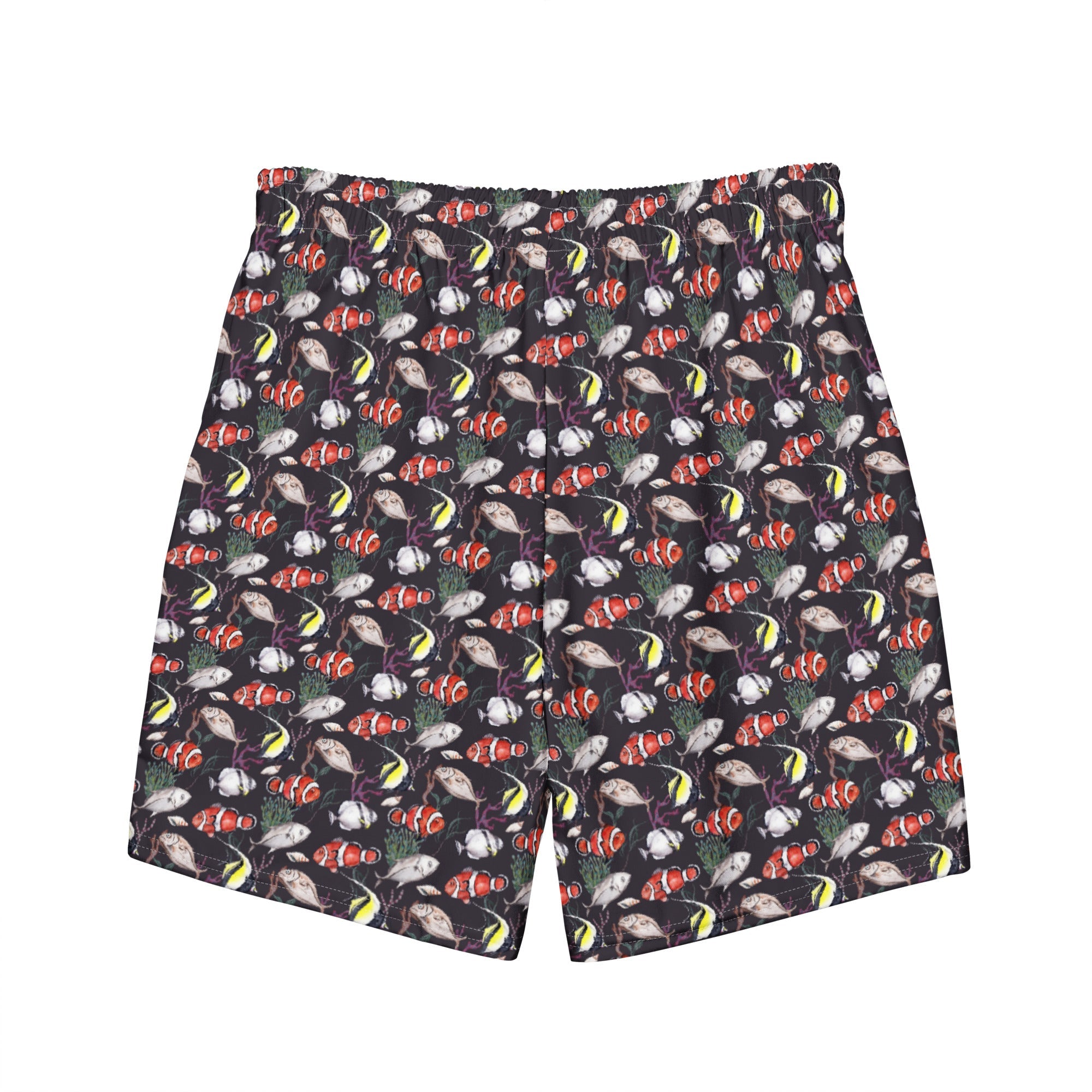 Men's Tropical Reef Print Swim Trunks