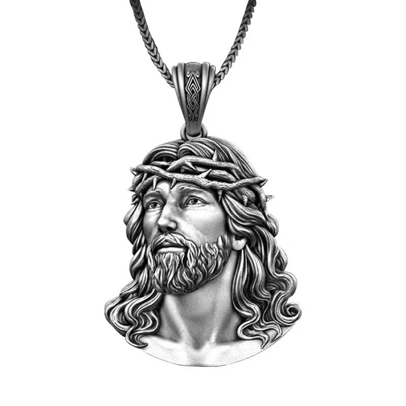 Hip Hop Jesus Pendant Necklace - Retro Fashion Gift