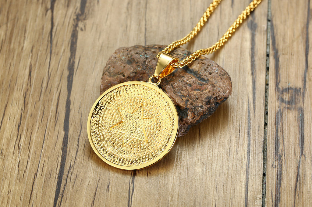 Titanium Steel God Eye Pendant Necklace for Men | Jewelry