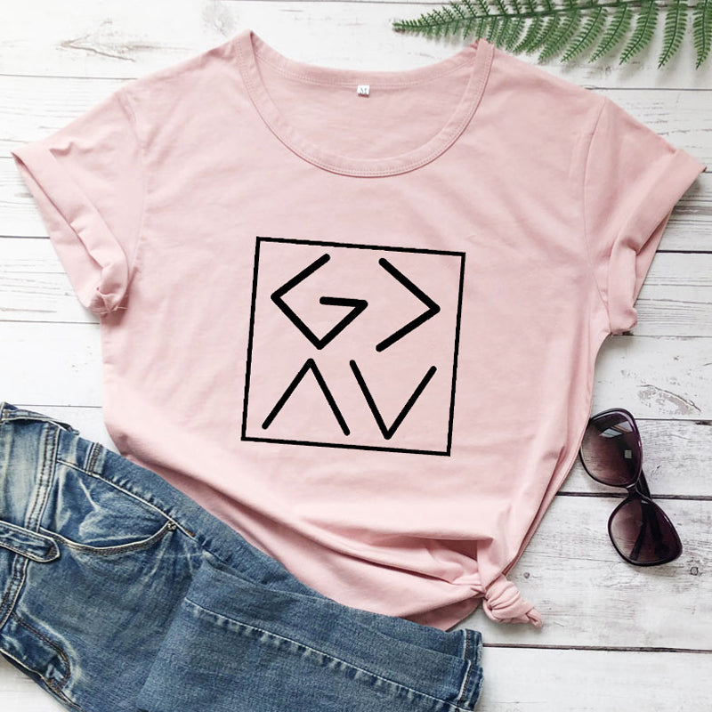 GAAV Letter Printed T-Shirt - Bible Christian Tee | Faith Streetwear