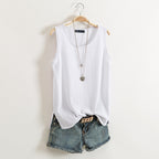 Plus Size Cotton Tank Top for Women - Summer Style