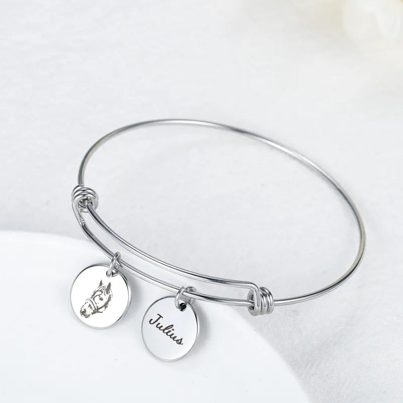 Pet Photo Disc Bracelet | Jewelry