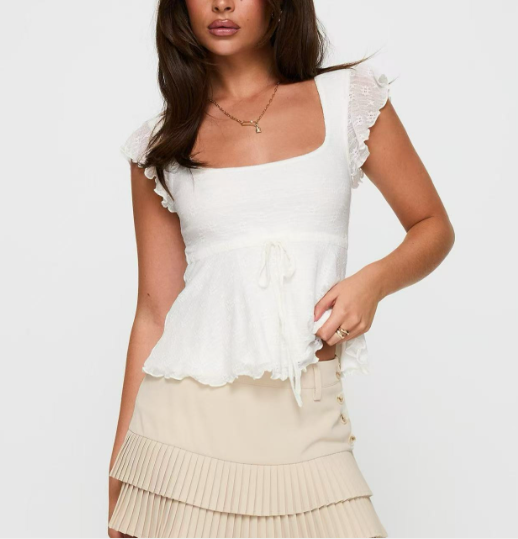 Slim Fit Half Sleeve Crop Top