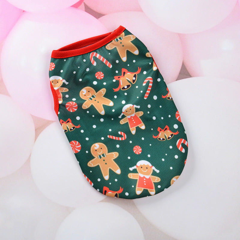 Cartoon Christmas Vest for Teddy Dogs