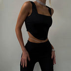 Casual Women's Sleeveless Tank Top in Street Aesthetic