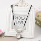 Fashionable Cat's Eye Stone Necklace with Leather Cord