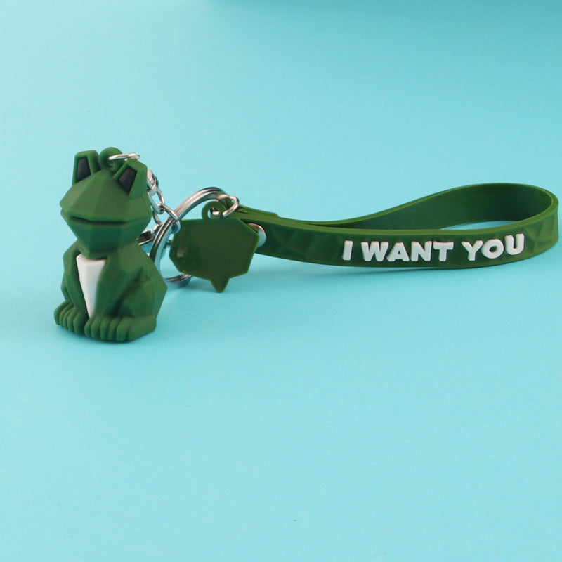 Creative Cartoon Geometric Animal Keychain - Dino & Panda | Accessory