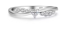 Silver Cross Heart Ring