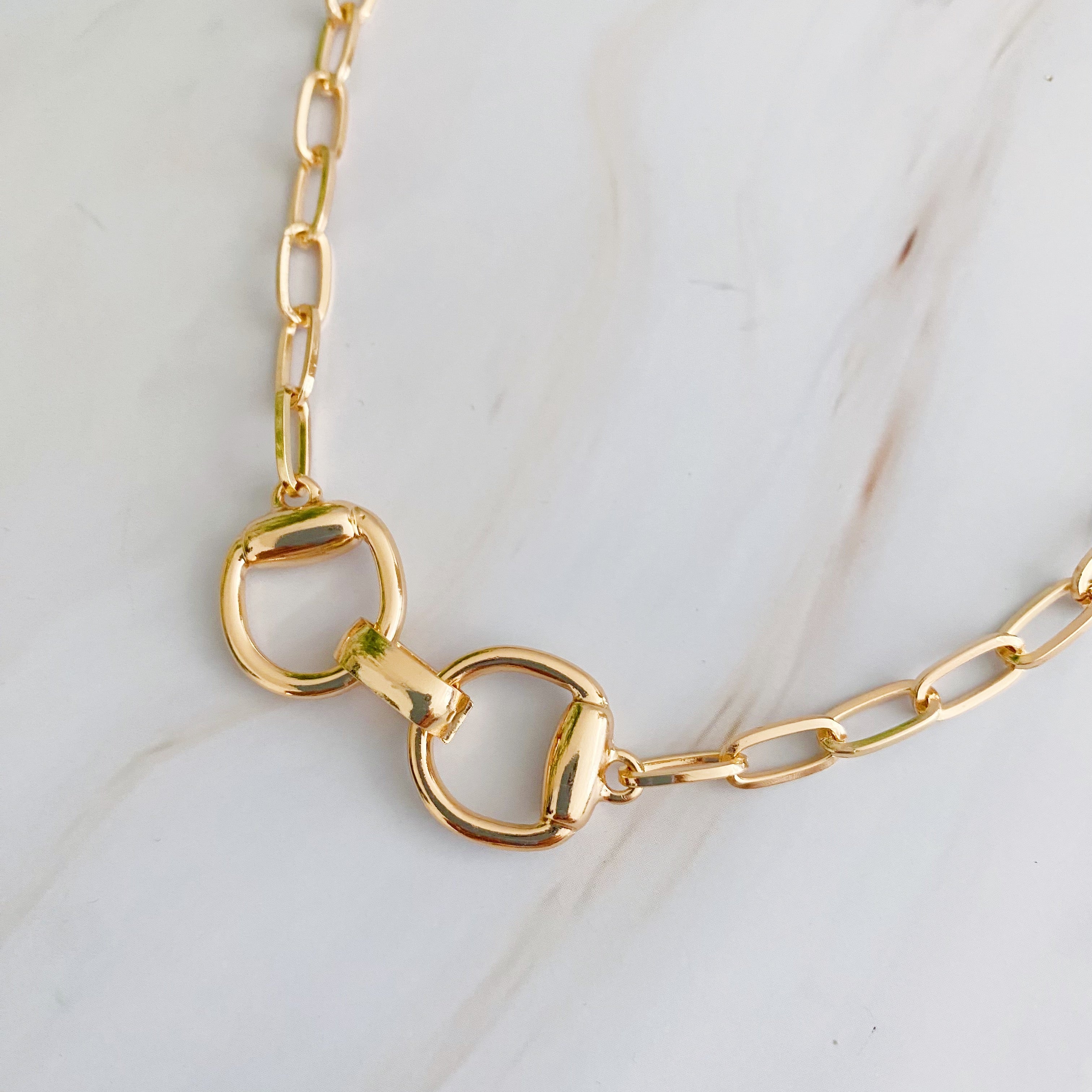 Equestrian Pendant Chain Necklace | Jewelry
