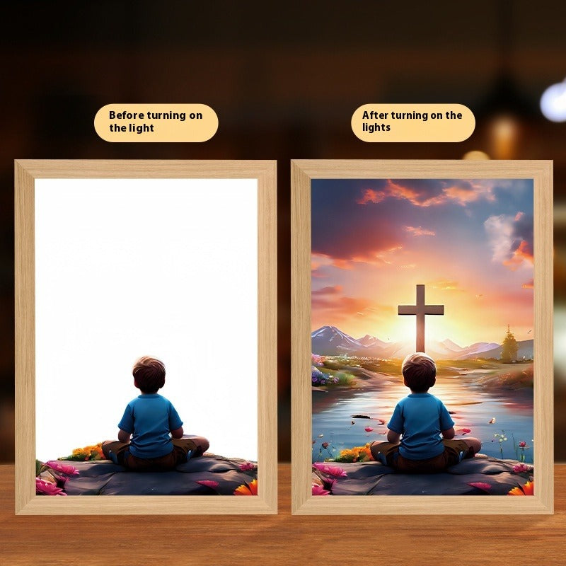 Jesus LED Night Light Art Frame
