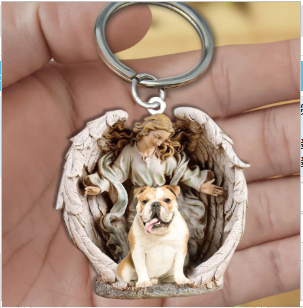 Angel Girl and Bulldog Keychain (One Piece) | Accessory