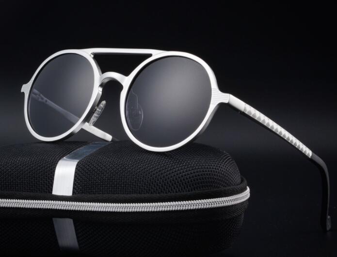 Round Steampunk Polarized Sunglasses