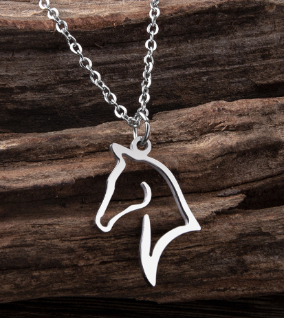 Horse Pendant Necklace in Minimalist Design (One Piece) | Jewelry