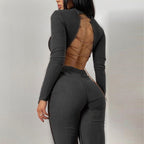 Summer Women's Fashion Backless Crop Top Set