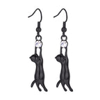 Cute Cat Earrings in 18K Gold-Plated Brass