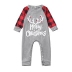 Infant Christmas Bodysuit with Reindeer Print