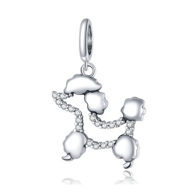 Silver Cute Cat and Dog Charm Collection
