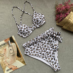 Women's High-Waist Leopard Print Bikini