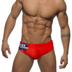 Men's Red Pop Art OMG Swim Briefs