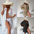 New Loose Bamboo Cotton Beach Cover-Up Shirt