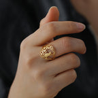 Cute Kitten Star Knot Ring in Stainless Steel Jewelry