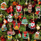Christmas Diamond Painting Keychain 5D DIY Hanging Art Kits Ornaments for Kids Christmas Crafts Family Decor | Accessory