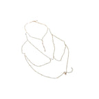 Rhinestone Body Chain with Padlock Charms