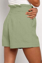 2020 New Women's High-Waist Loose Cotton Linen Shorts