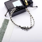 Beaded Cord Anklet with Charm