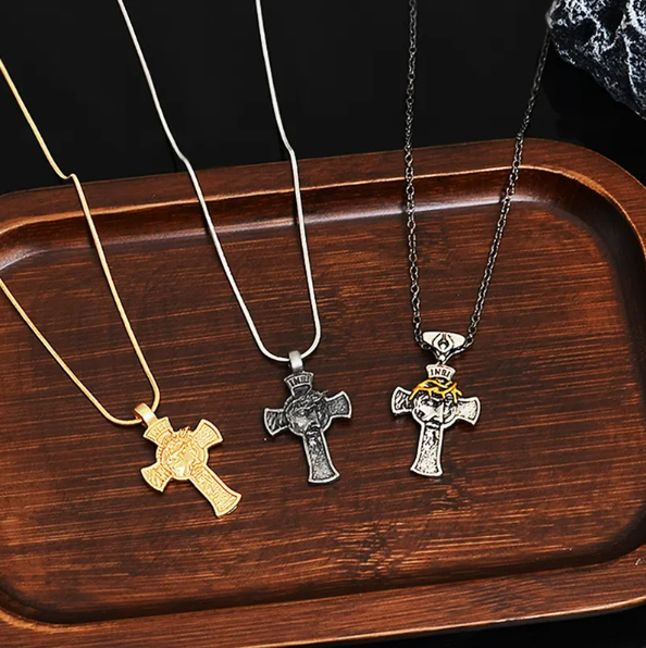 Jesus Cross Pendant Necklace | Christian Jewelry