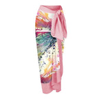 One-Shoulder Ruffle Print One-Piece Swimsuit