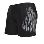 Men's Red Flame Print Swim Trunks
