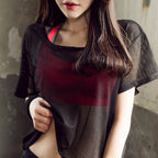 Sheer Mesh Crop Top Cover-Up