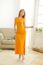 Orange Lace Nightwear Set for Women (Two Pieces)